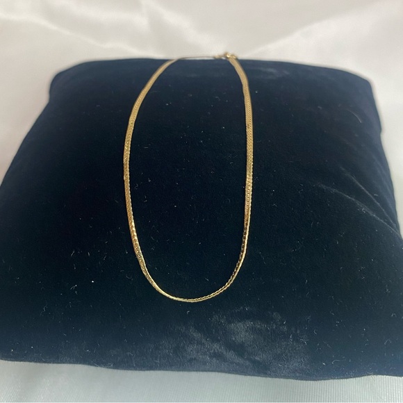 14K YELLOW GOLD vintage flat shiny bracelet REAL GOLD 7” - Picture 2 of 9